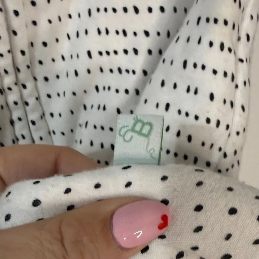Tealbee Baby Bamboo Sleeveless Zip Romper Cream Dot 12M–2T